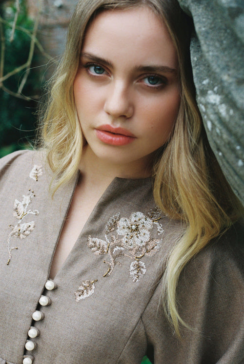 Clementina Dress - Taupe